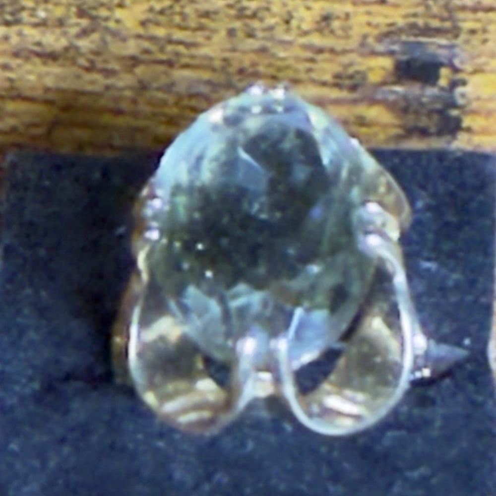 Vintage Large Smoky Quartz Gemstone 14K Yellow Gold Coctail Ring Size 6 - Picture 6 of 11